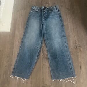 Madewell Frayed Low slung baggy Jeans